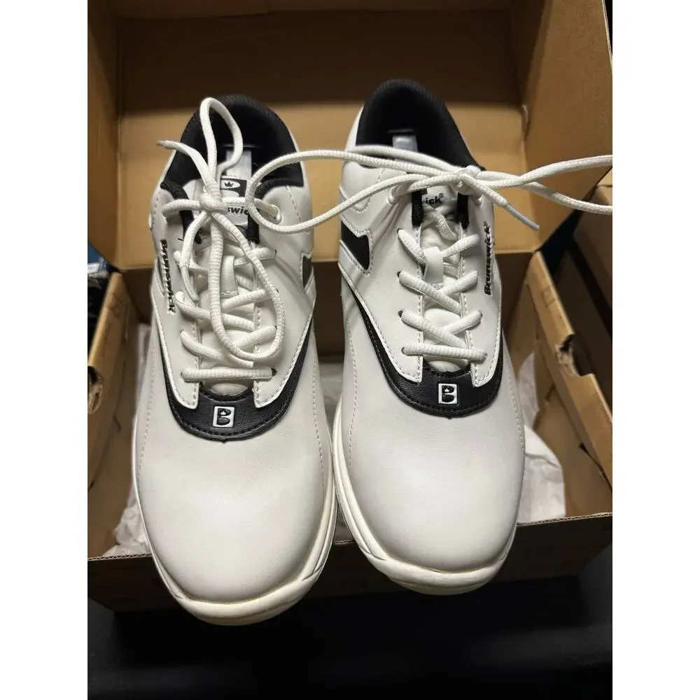 Women's Bowling Shoes Size 10 Brunswick Silk White/Black